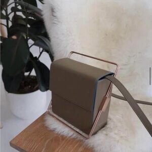 Lautem Minimalist Taupe Crossbody Bag - Contemporary Women's Shoulder Bag